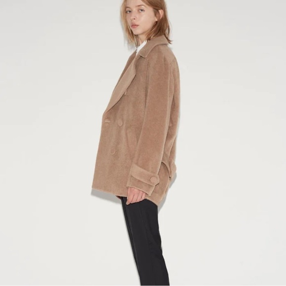 MM6 Maison Martin Margiela Tan Pea Coat - Picture 3 of 16